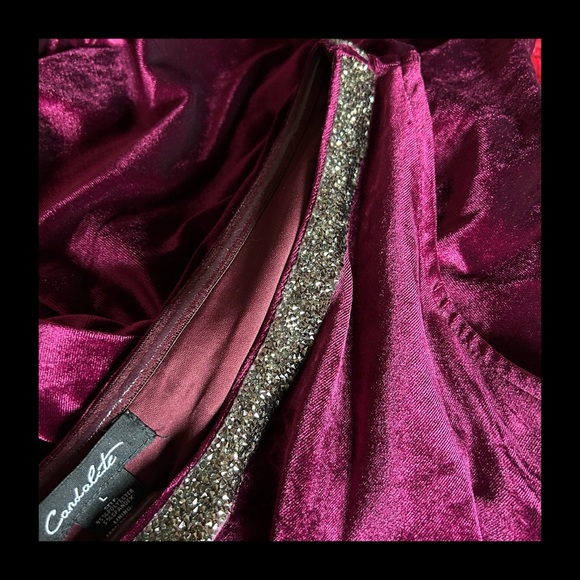 Candalite Velvet One-Shoulder Dress - Picture 6 of 8